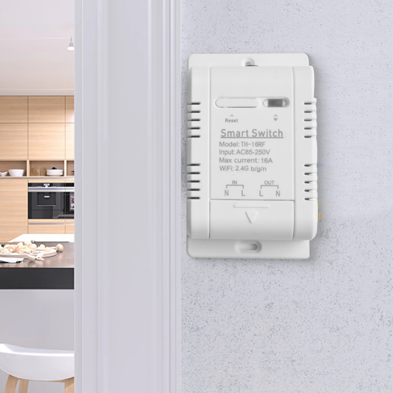 Capteur de température à interrupteur intelligent AC 85-250V, haute précision, télécommande domestique, synchronisation, étanche, sans fil, avec sonde