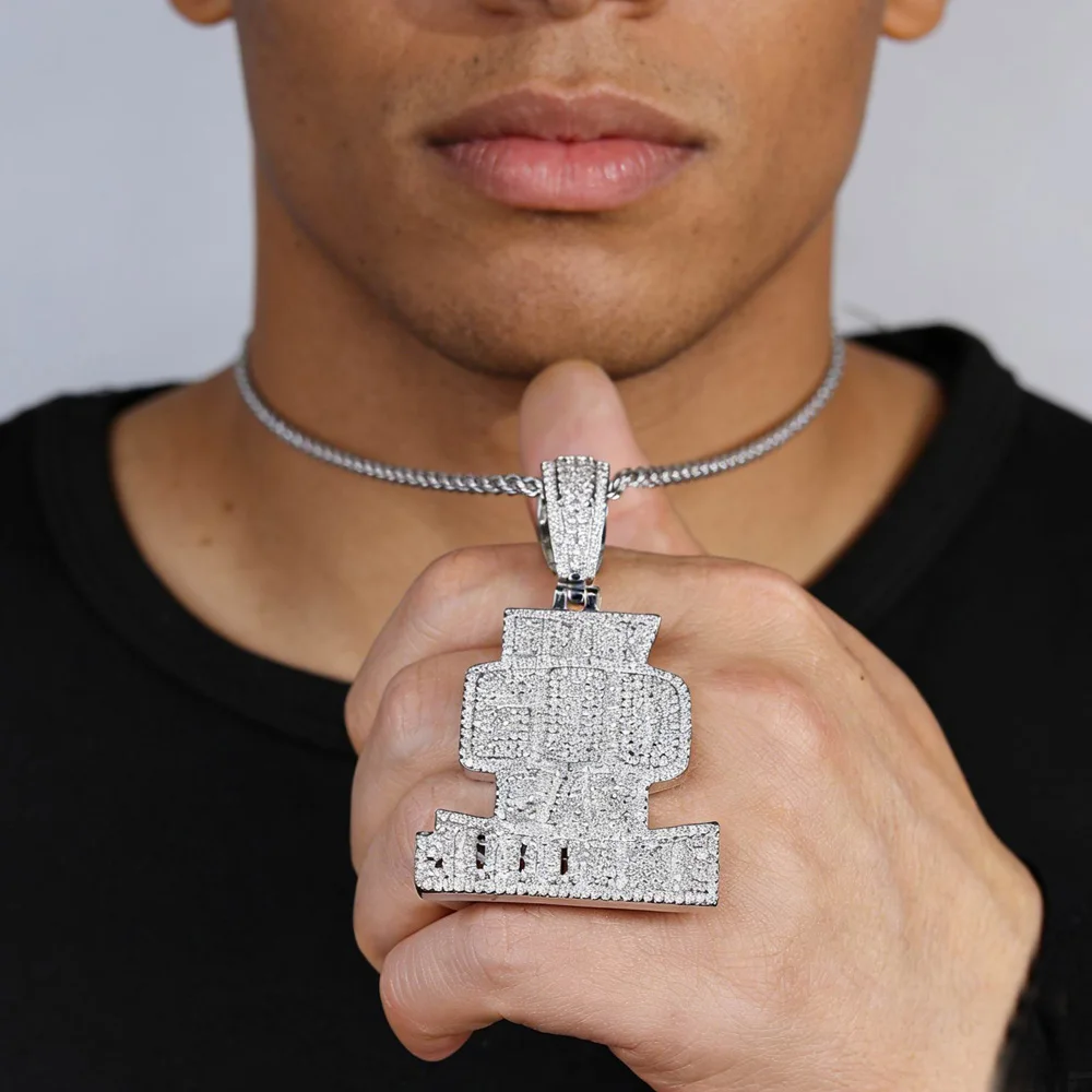 

Ожерелье с надписью Iced Out GOD, кулон для мужчин, позолоченный цвет, 5А, кубический цирконий, ювелирные изделия в стиле хип-хоп