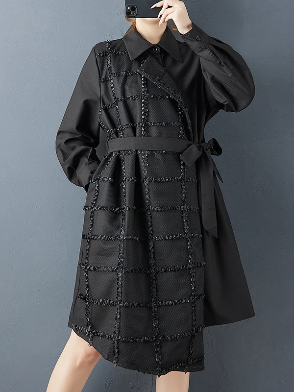 تنورة خريف 2025 فضفاضة بتصميم Faion k Crt من القماش المزيف مكونة من قطعتين ميدي Dr Ele Personali من القطن irt Sve على شكل حرف a