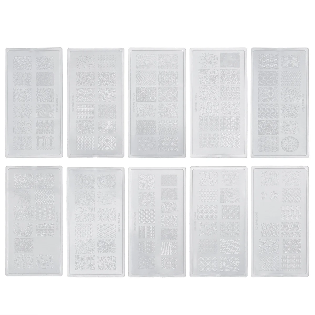 10 stücke Nagel Stempel Platte Diy Spitze Design Hochglanz Finish Für Professionelle Maniküre Kunst Dekoration Zu Hause Party Nail art