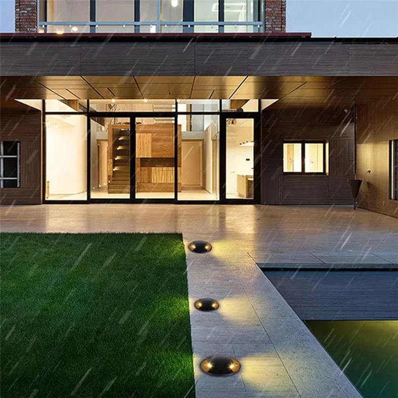 

ABAH-Outdoor Landscape Lighting 2 Side Recessed Underground Floor Lamp 3W LED Spotlights Garden Waterporrf AC85-265V