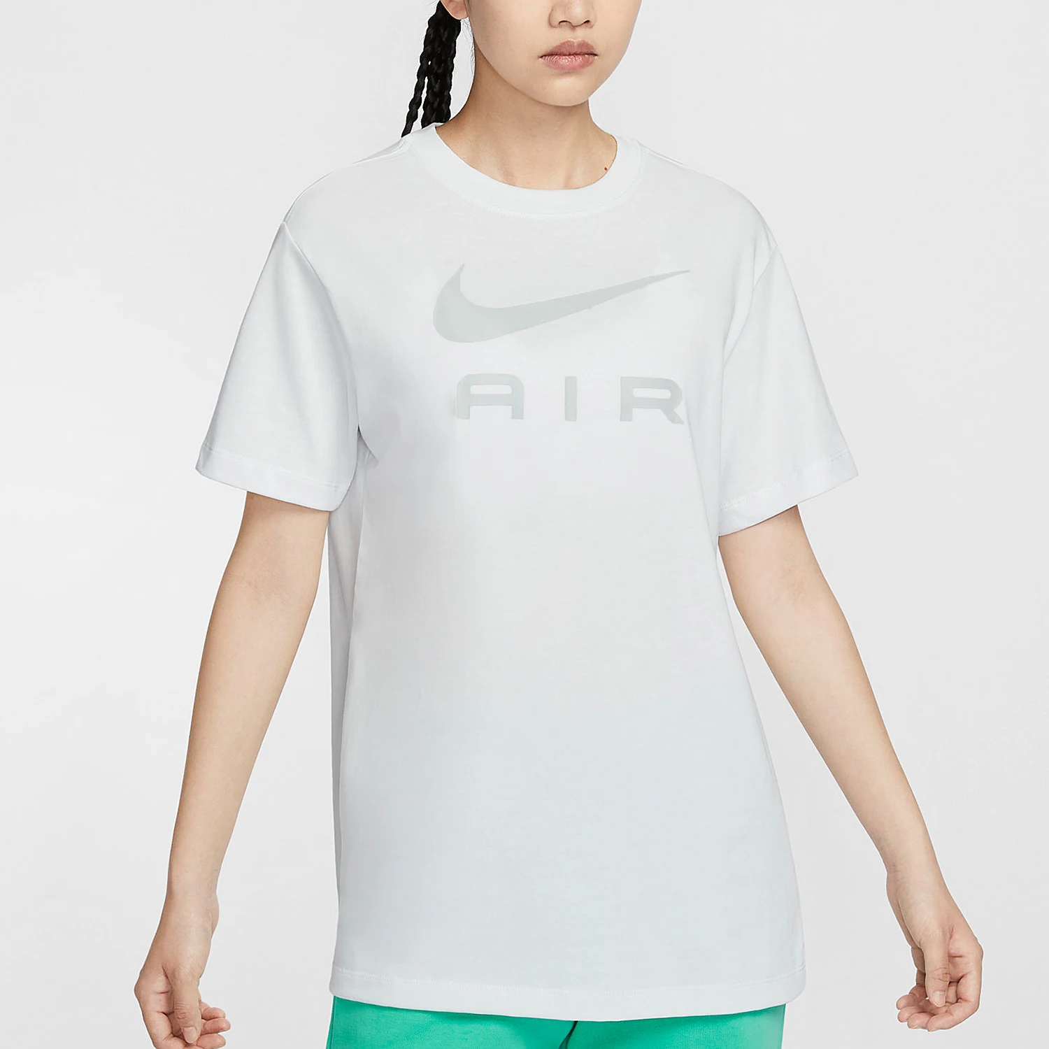 

Оригинальная летняя женская классическая удобная дышащая футболка Nike с круглым вырезом и короткими рукавами DX7919-121