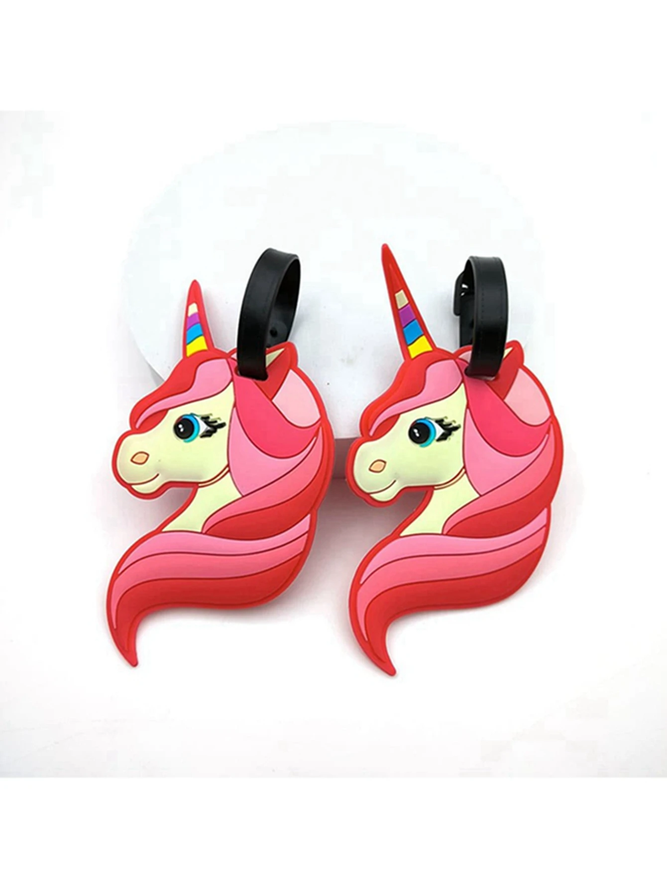 1PCS Cute Unicorn Boarding Hanger Luggage Tag Station Airport Check in Trolley Box Items Loss Prevention Identification Label