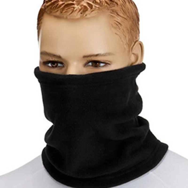 1Pc 3In1 Winter Unisex Women Men Sports Thermal Fleece Scarf Snood Neck Warmer Face Mask Beanie Hats High Quality