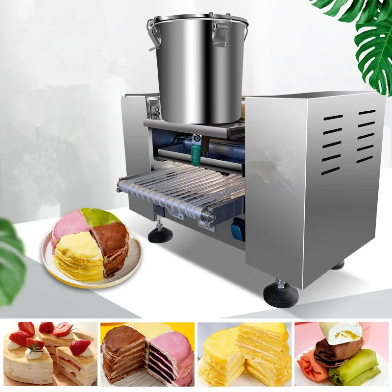 Roll Layer Crepe Making Equipment Thousand Layer Cake Machineaker #Commercial Automatic Electric Crepe Egg Roll Pancake Spring