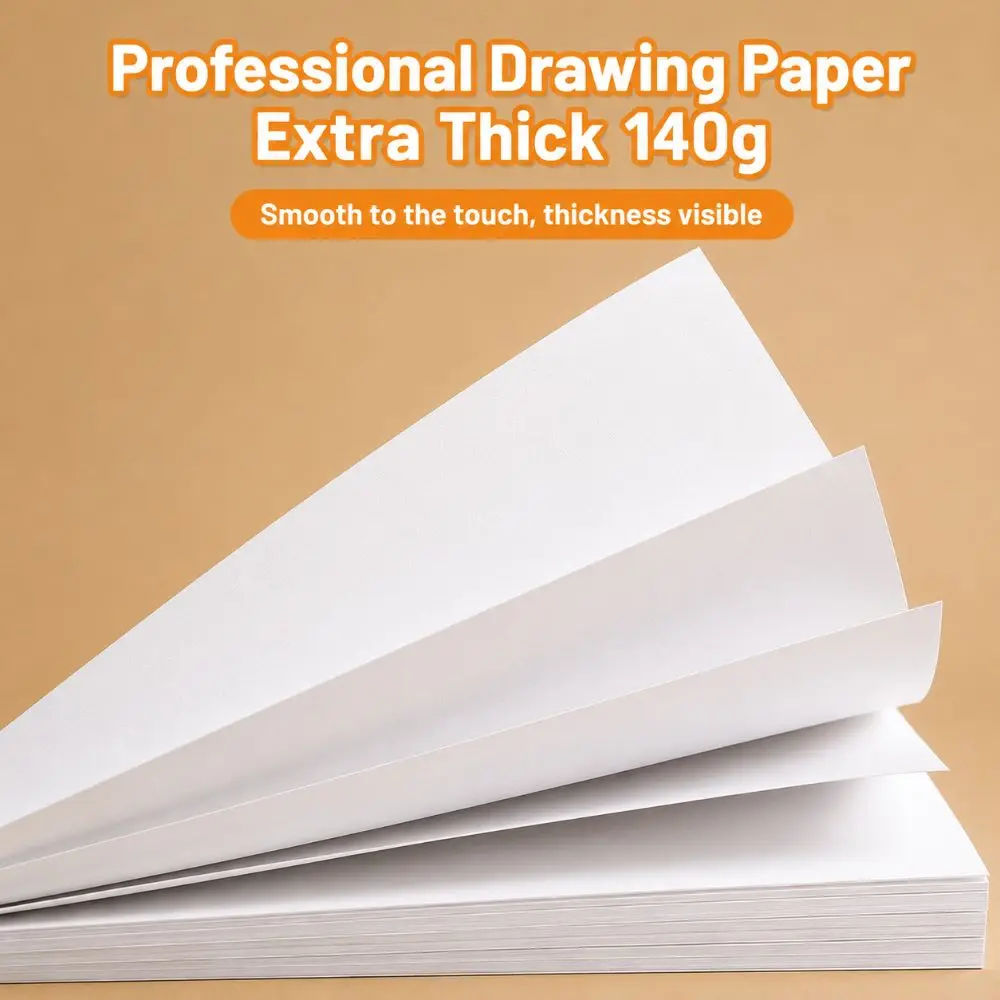 Multifunctional A4/8K/A3 Sketch Drawing Paper Multi Sizes White Blank Poster Paper Thick Marker Art Paper Artists