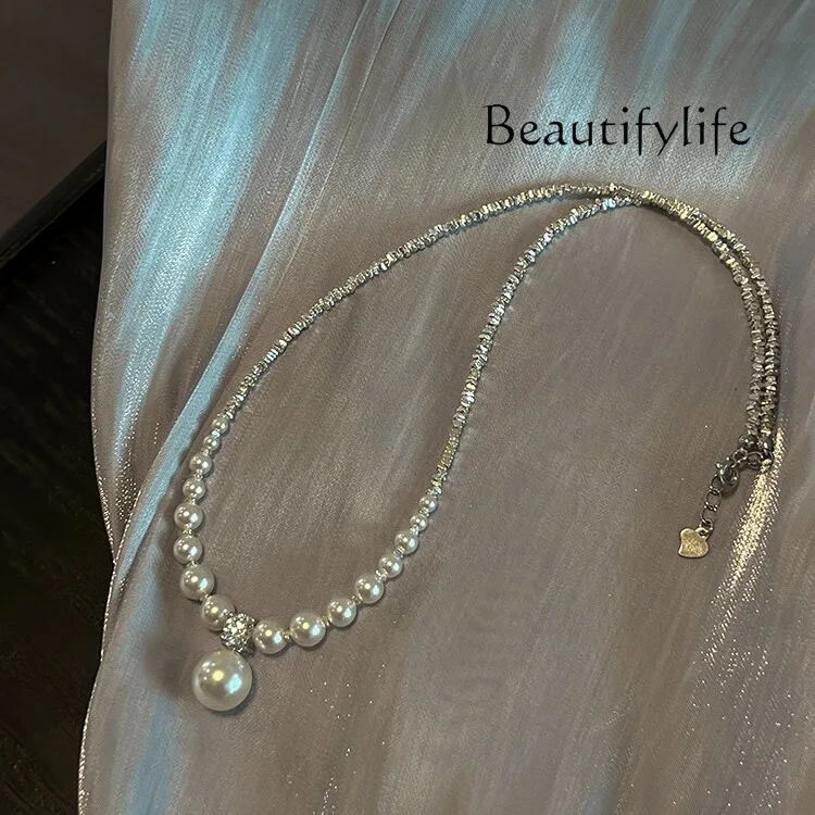 

Высококачественный дизайн, прочное искусственное жемчужное ожерелье, многослойное ожерелье с поясом на свитер, роскошное ожерелье