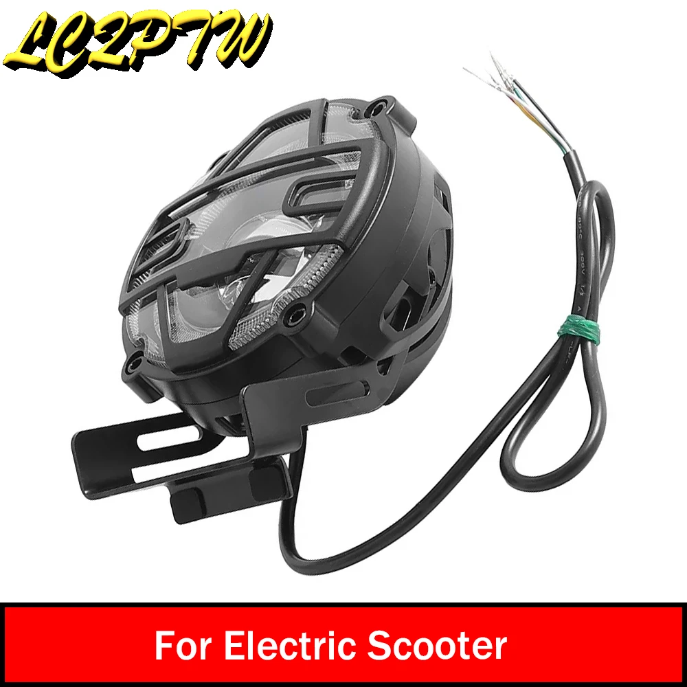 

Универсальная 36 В 48 В фара для электрического скутера, передняя фара, лампа для снегохода, внедорожника, звуковой сигнал, фара, детали из алюминиевого сплава