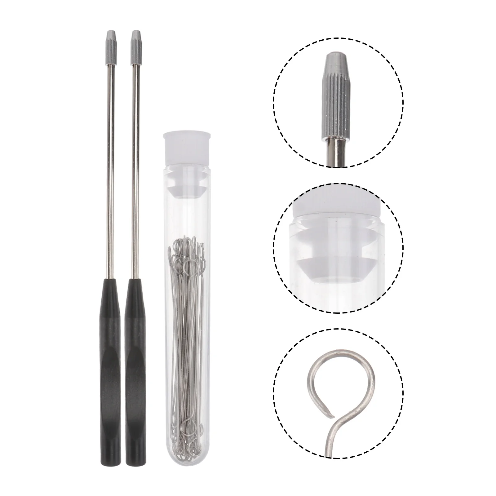 

92 pcs Inoculation Rods Copper Plated Surface 2 Rods 90 Replaceable Rings Microbiology Lab Supplies Reusable Loop