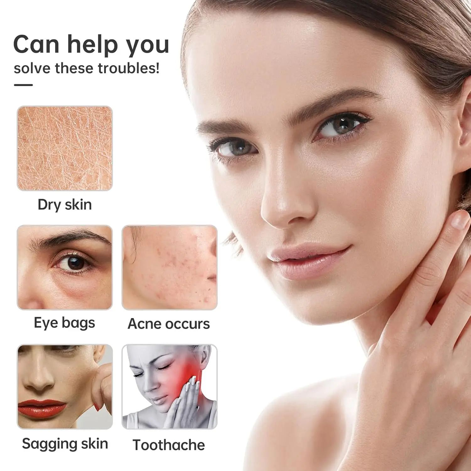 Ice roller suitable for face and eyes - facial skin care tool, self-care gift for men and women (pink)