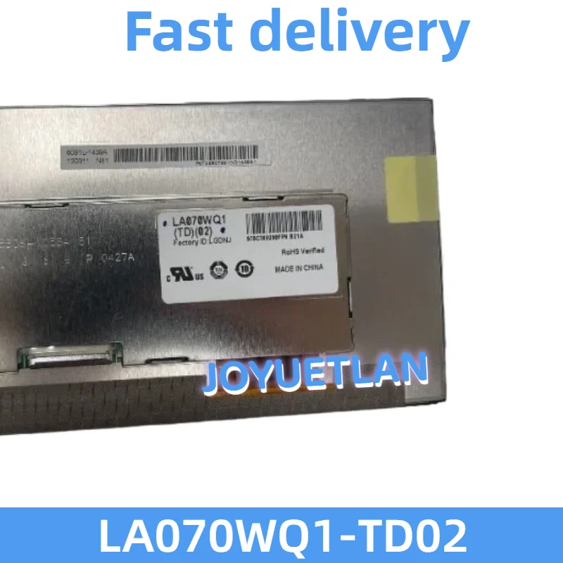 7인치 LA070WQ1-TD02 LA070WQ1-(TD)(02) LCD 화면은 차량 내 중앙 제어 멀티미디어 디스플레이 화면에 사용됩니다.