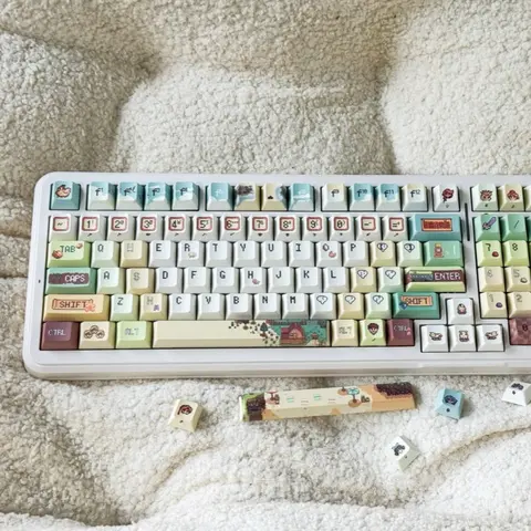 Pixel Style Keycap Set 137 tangenter PBT Anpassad Stardew Valley-tangentbordslock EOA/Cherry Profile Gaming Keycap för mekaniskt tangentbord 12 best sales Stardew Valley brädspel - №9