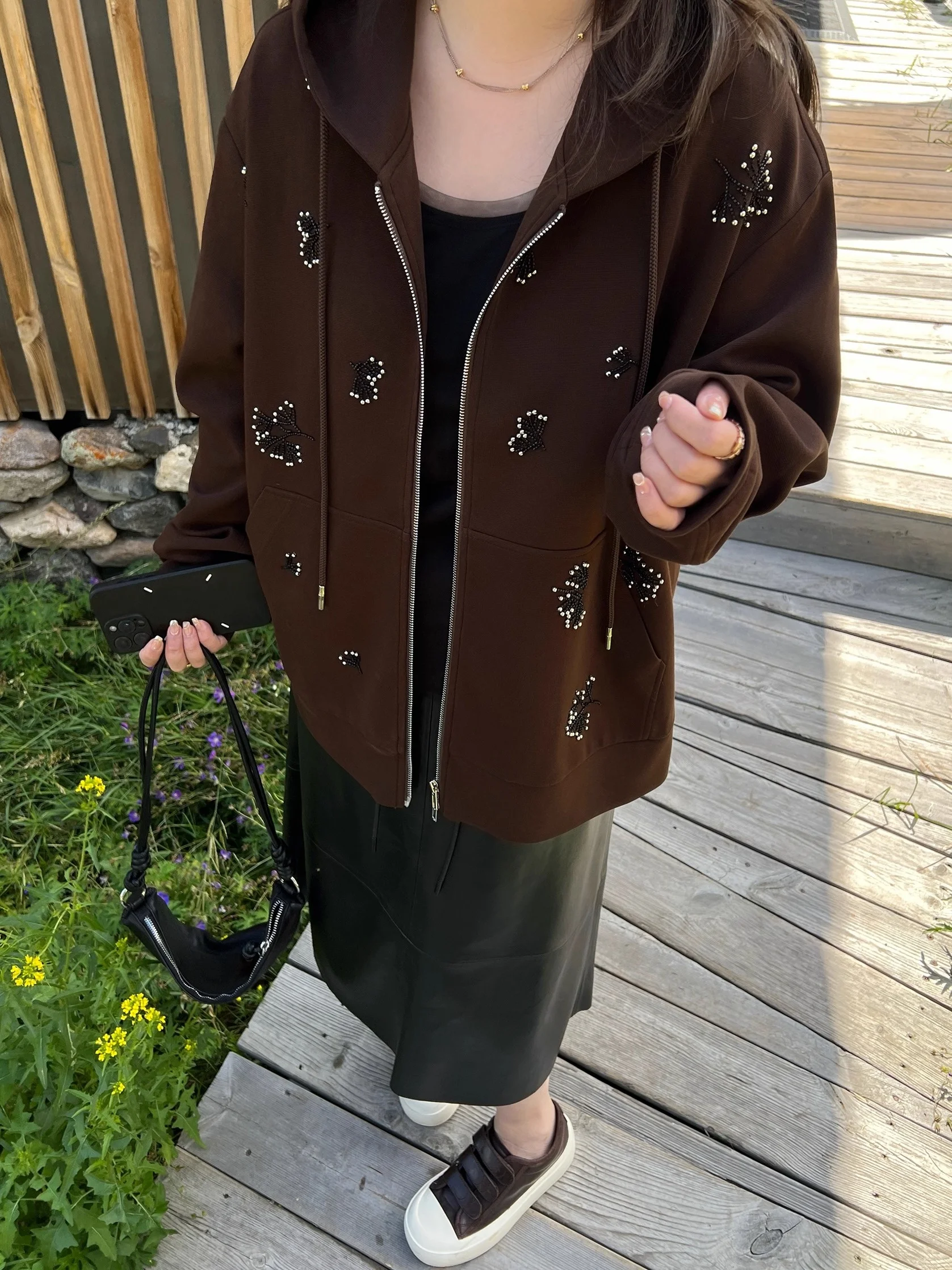 

Коллекция JiJi: Повседневная модная женская толстовка на молнии больших размеров, роскошная, стройнящая, из смесового хлопка и полиэстера