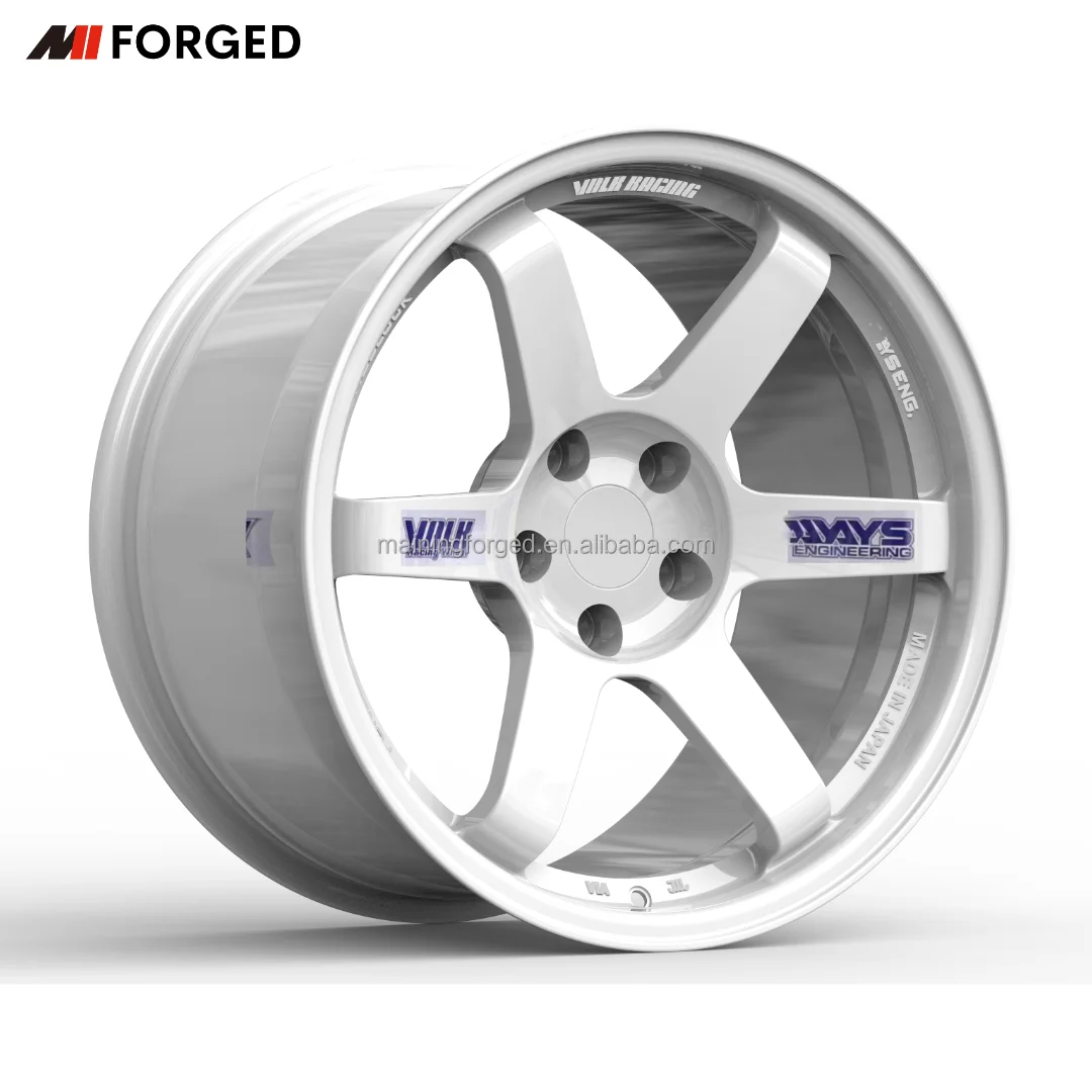 for MN White Forged 5x120 5x114.3 18 Inch Replica Volk Racing Te37 For M3 M4 F80 F82 Tesla Model S Jdm Car Wheels Rim