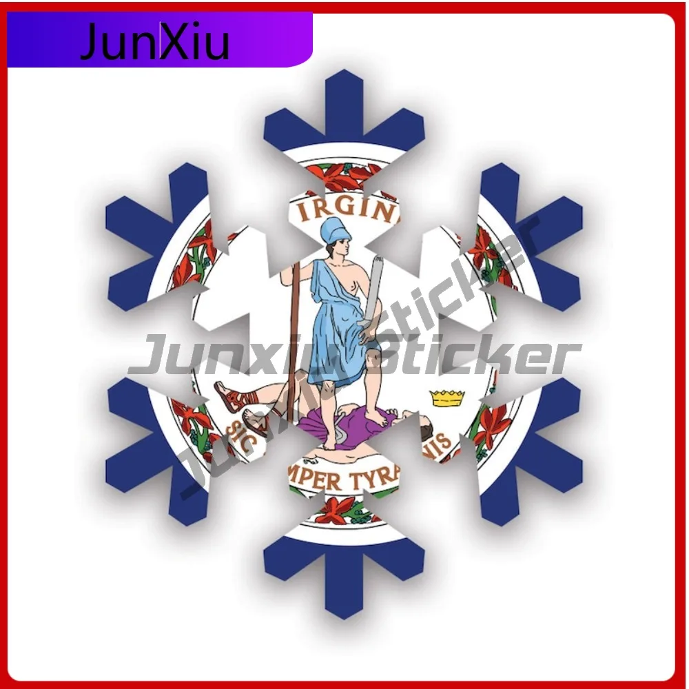 

Virginia Snowflake Sticker Waterproof Outdoor Decals Funny Car Waterproof Vinyl Decal For Cars Outdoor Protection High Quality