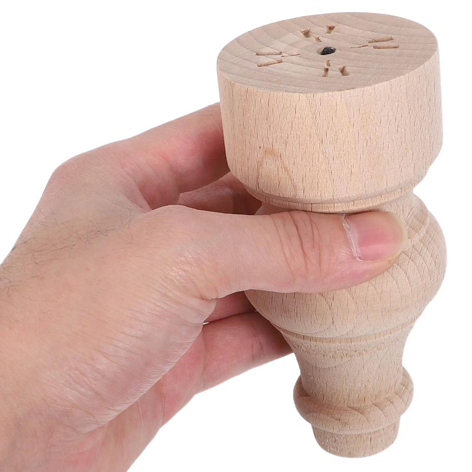 

Wood Finial Unfinished 12x6cm Vintage Staircase Post Topper Banister Indoor Decorative Wooden Baluster Spindle Stair Parts