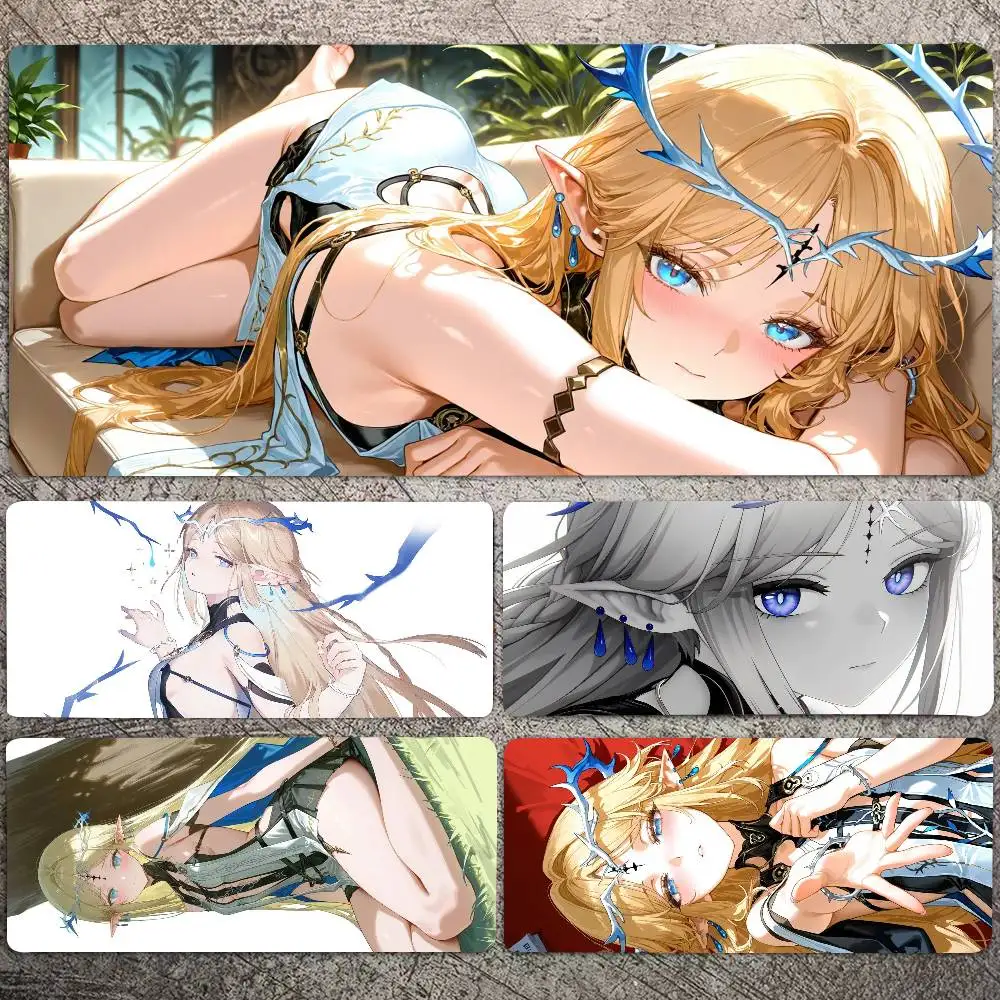 Cartethyia Anime W-Wuthering Waves Mousepad Non-slip Suitable For Office Computers Laptops E-sports Game Desk Mats XXL Keyboard