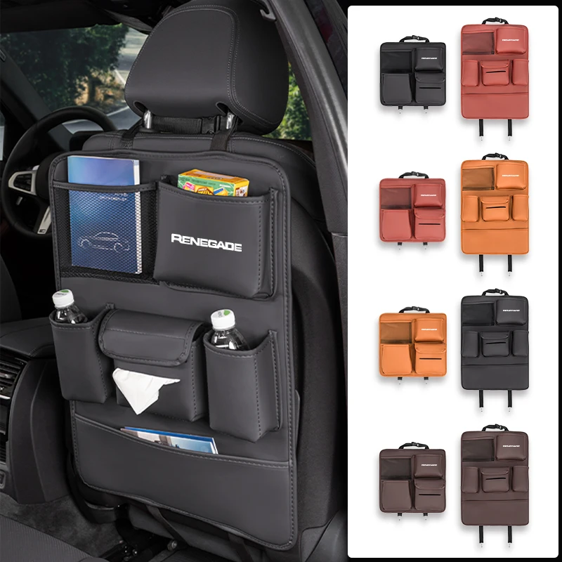 

Car Seat Backrest Storage Bag Multifunctional Kick Large Capacity Organizer For Jeep Renegade Compass Grand-Cherokee Commander