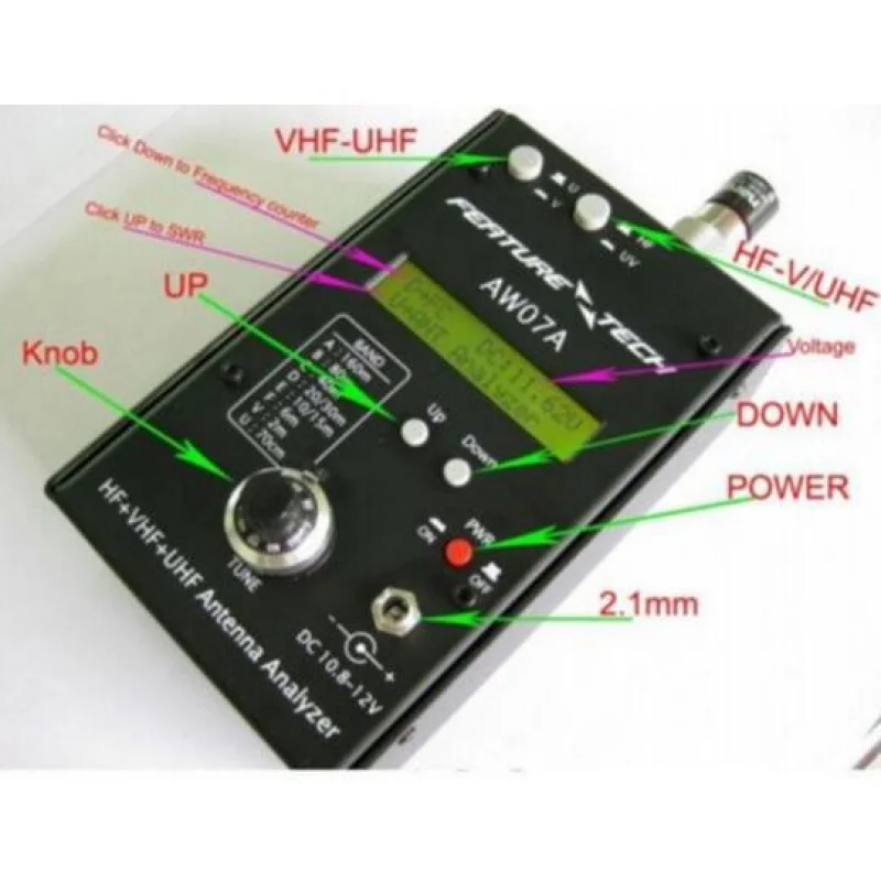 CFSZ DIY AW07A HF/VHF/UHF 160M Impedance SWR Antenna Analyze