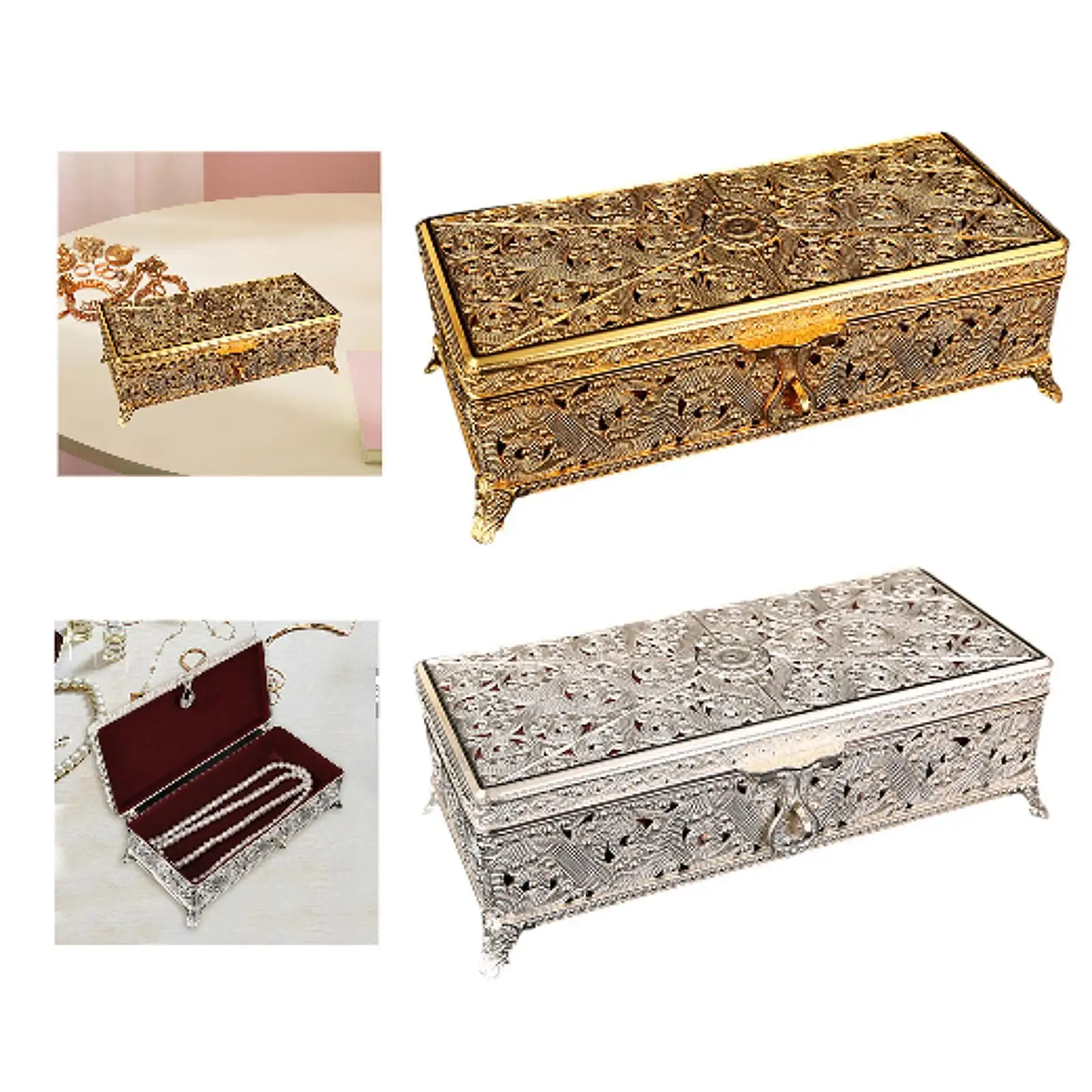 Jewelry Storage Organizer Treasure Chest for Necklaces and Brooches