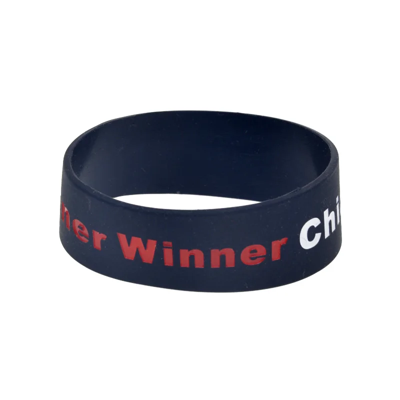 1 PC Winner Winner Chicken Dinner Silicone Wristband One Inch Wide Black Fans souvenirs Gift