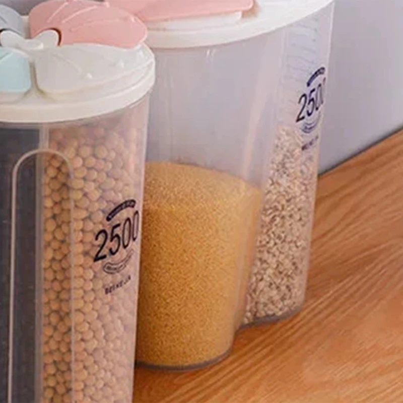 1 PCS Grain Storage Tank Compartment Storage Tank Transparent Kitchen Household Food Sealed Storage Box