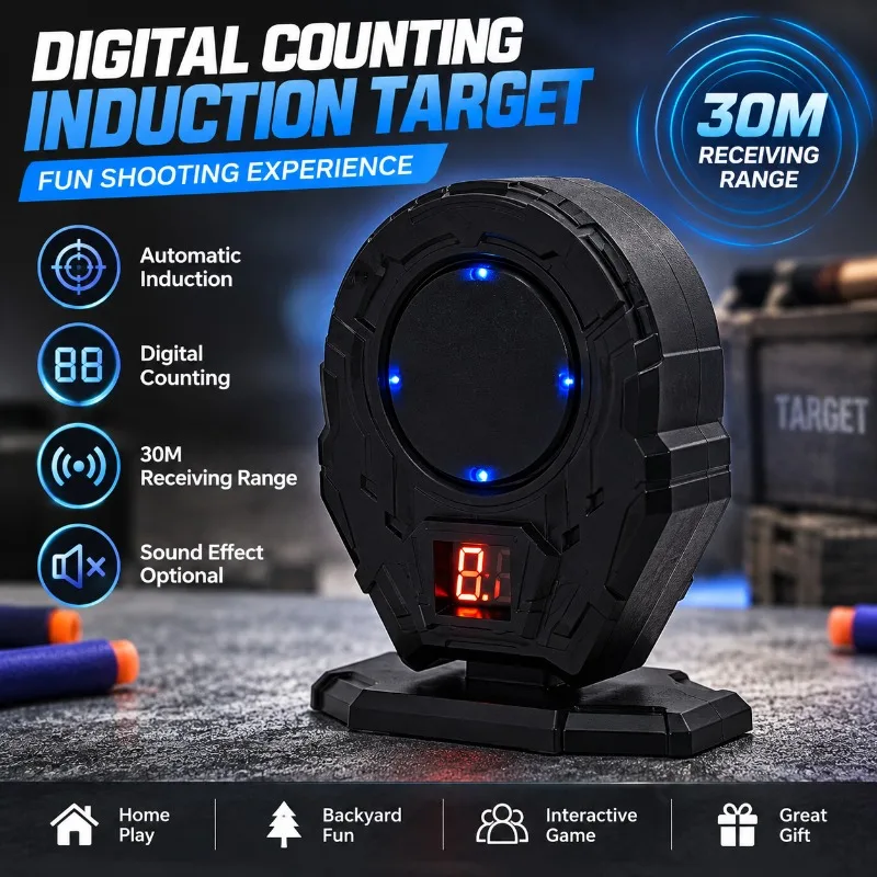 Compact Digital Induction Count Target Audio Notification Indoor Outdoor Hobby Game Prop