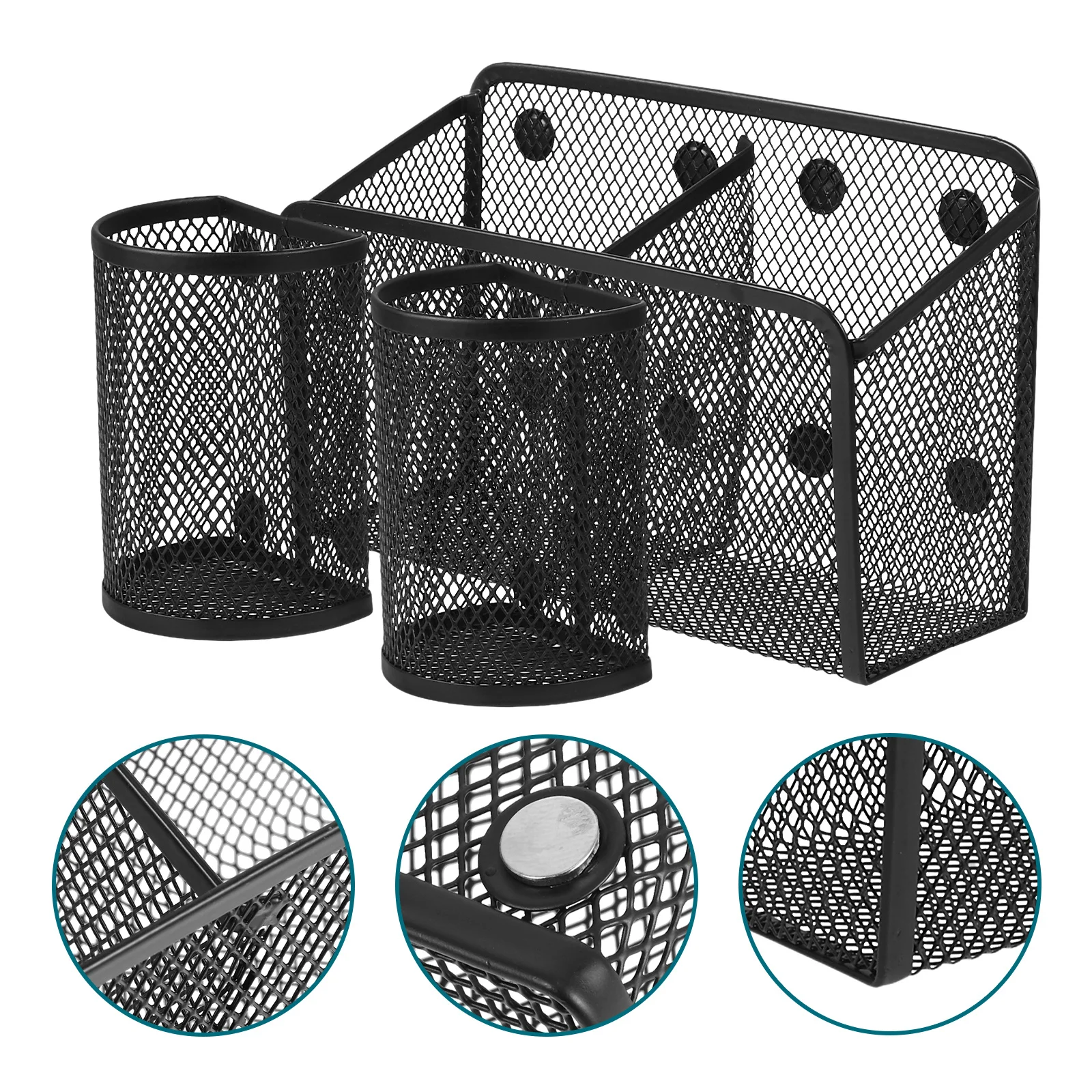

3Pcs Magnetic Pencil Holder Organizer Spacious Metal Basket for Locker Whiteboard Classroom Use Locker Baskets