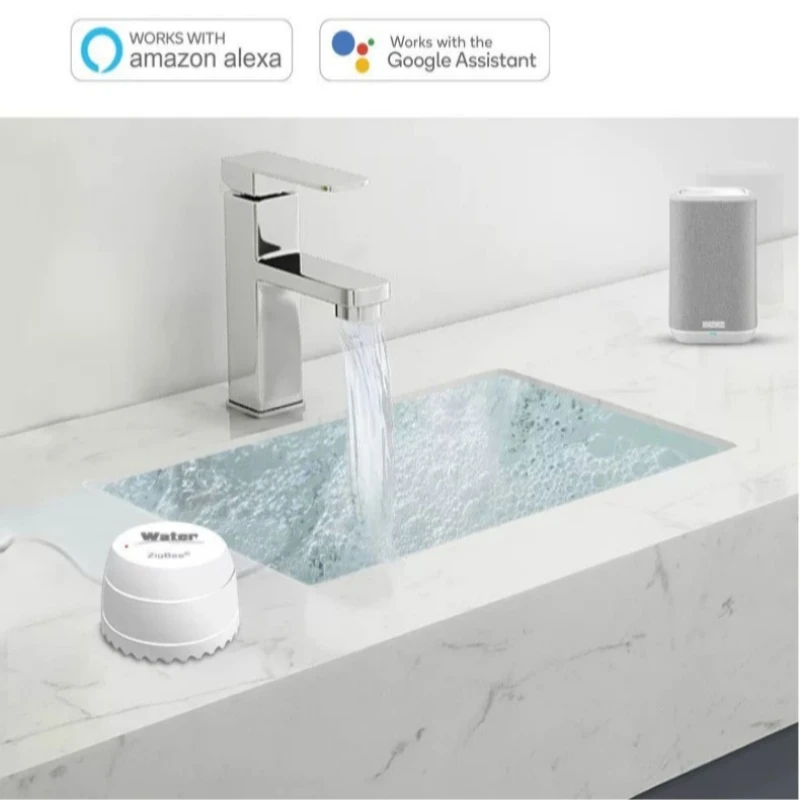 ZigBee Water Leak Detector Flood Sensor Alarm Tank Leak Water Full Water Linkage Alarm Tuya Smart Life APP Remote Monitoring