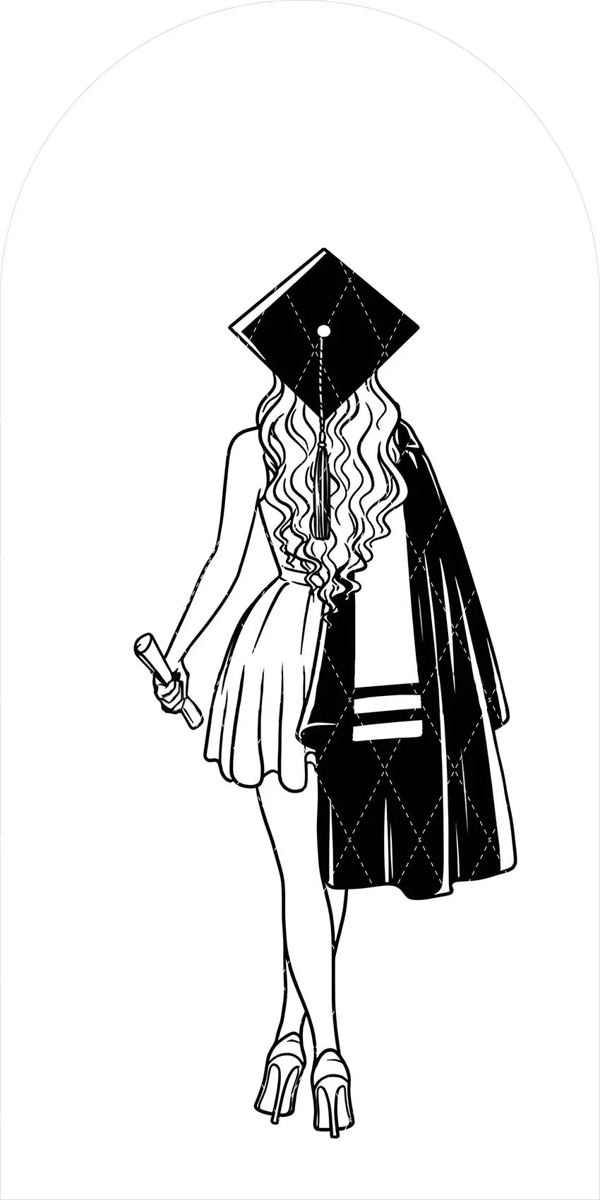 Mehofond-telón de fondo para arco de posgrado, cubre fiesta de graduación universitaria, mortero de escuela secundaria, decoración de vestido académico