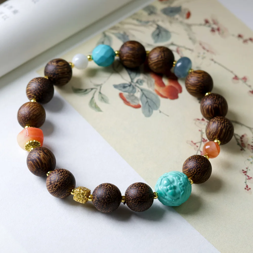 

Venus Agarwood Bracelet Original Artisan-Crafted Tibetan Zhakyilam Chinese-Style Unisex Bead Bracelet