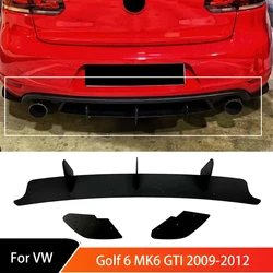 For VW Golf 6 MK6 GTI 2009-2012 Rear Bumper Lower Diffuser Lip Body Kit Rear Bumper Tail Lip Protect Exterior Decoration Blade
