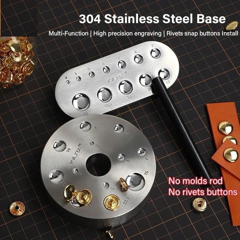 Rivet Snap Button Setter Base Grommet Mushroom Nail Install Punch Table DIY Tool