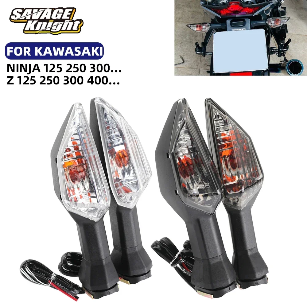 Luces intermitentes para motocicleta, para KAWASAKI Z900 Z125 Z750 Z650 Z300 Z400 Z800 Z1000 Ninja 400 300 Versys 1000 Z250 Z1000R Z1000SX ZX6R ZX10R NINJA 125 250 650 1000 ER6N KLR650 ZRX1200 KLZ1000 KLE650 KLE650