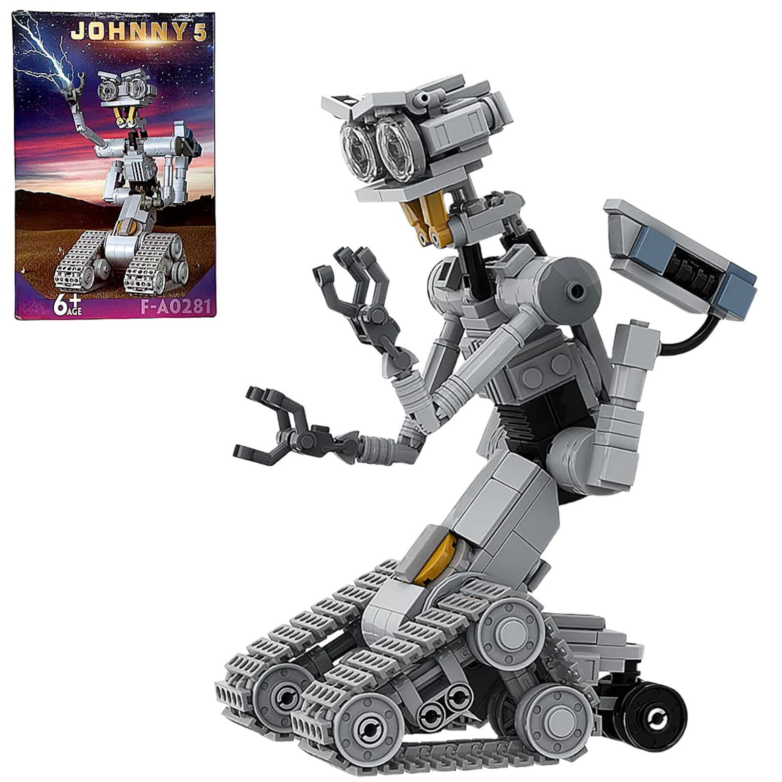 New Shorts Circuit Johnny 5 Robot Building Block Set 313 PCS Bricks Johnny Five Model Toys Chidlren Gifts