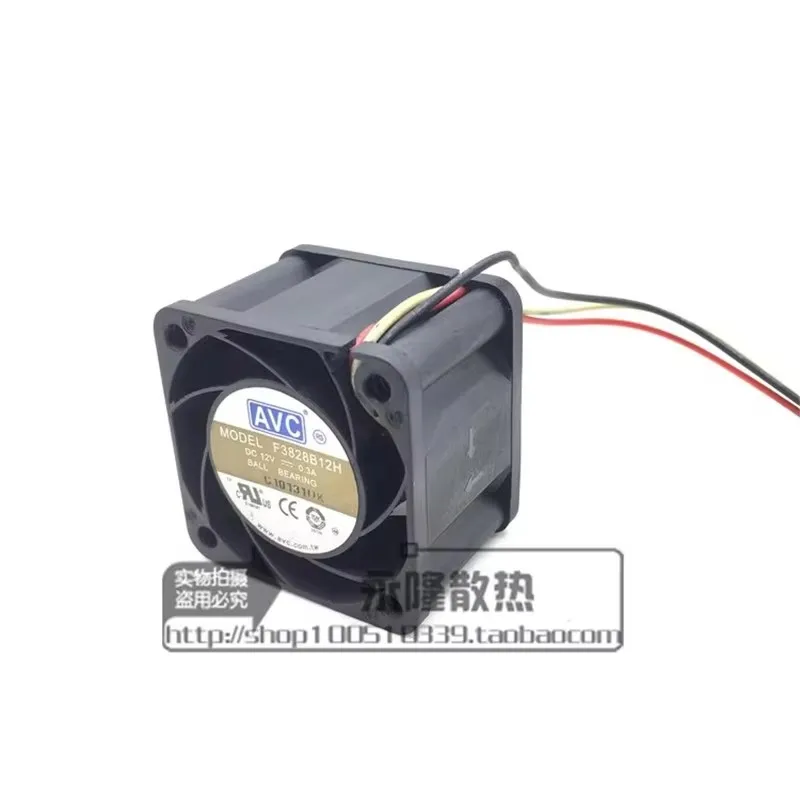 Original F3828B12H 38 * 38 * 28 MM 3,8 CM 12 V 0,3 A 3-Draht-Abschaltalarmserver Lüfter