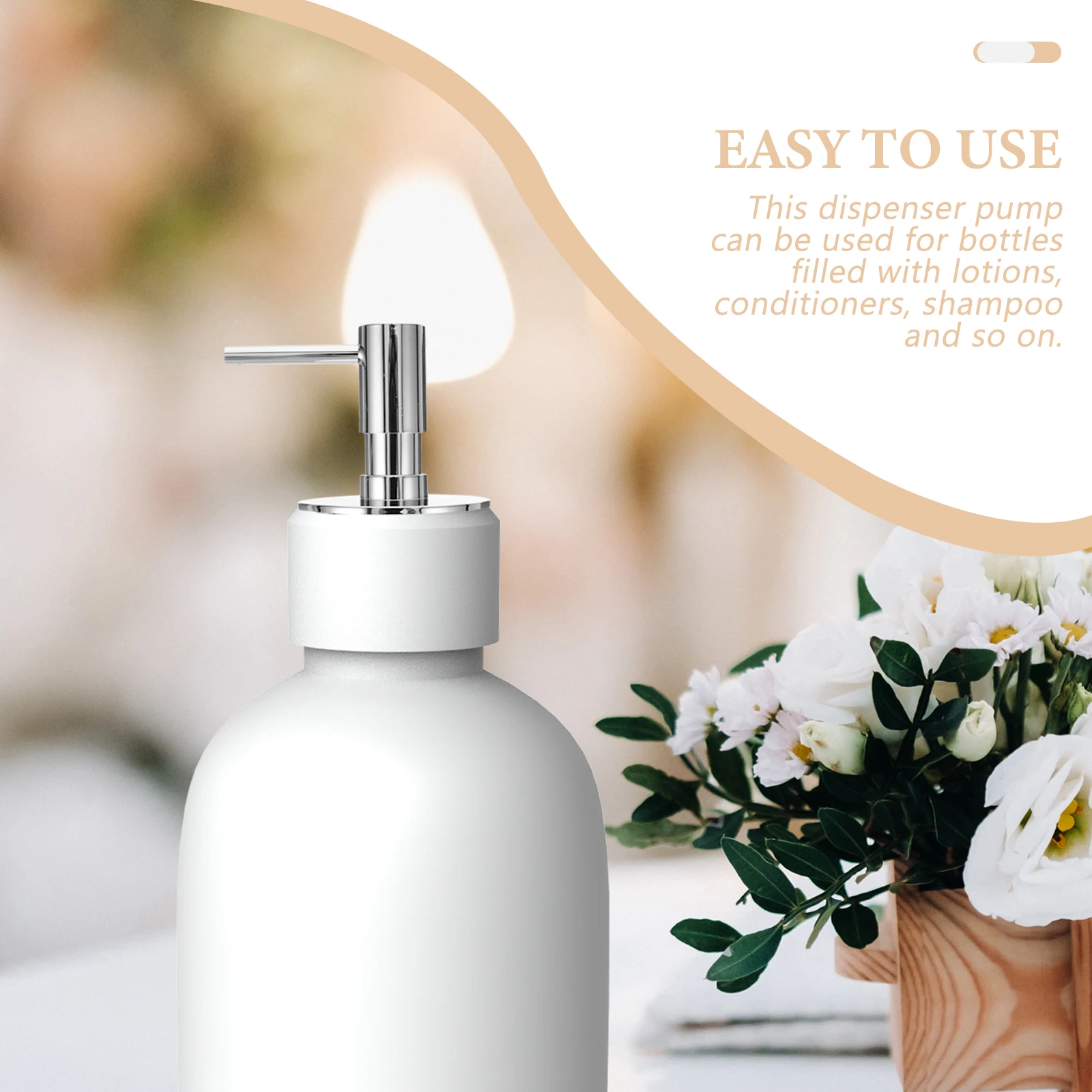 

Pump Head for Shampoo Lotion Soap Kitchen Bathroom Sink Replacement Nozzle Plastic Dispenser Practical Design Easy Control
