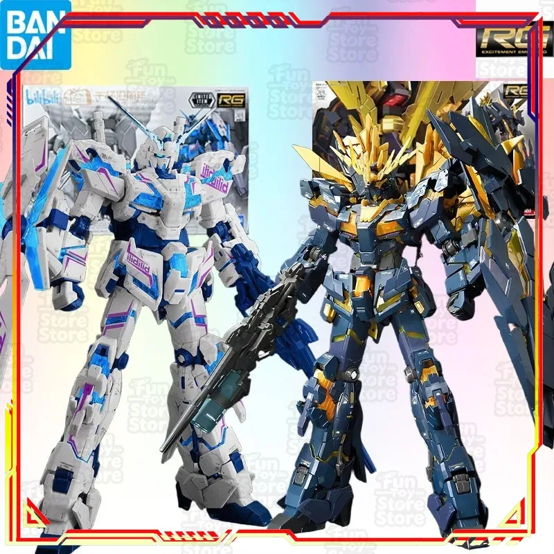 

Bandai Gundam RG 1/144 Banshee Goddess of Fate Model Kit Official Anime Action Figure Assembly Toy Collectible Gift Foam Box