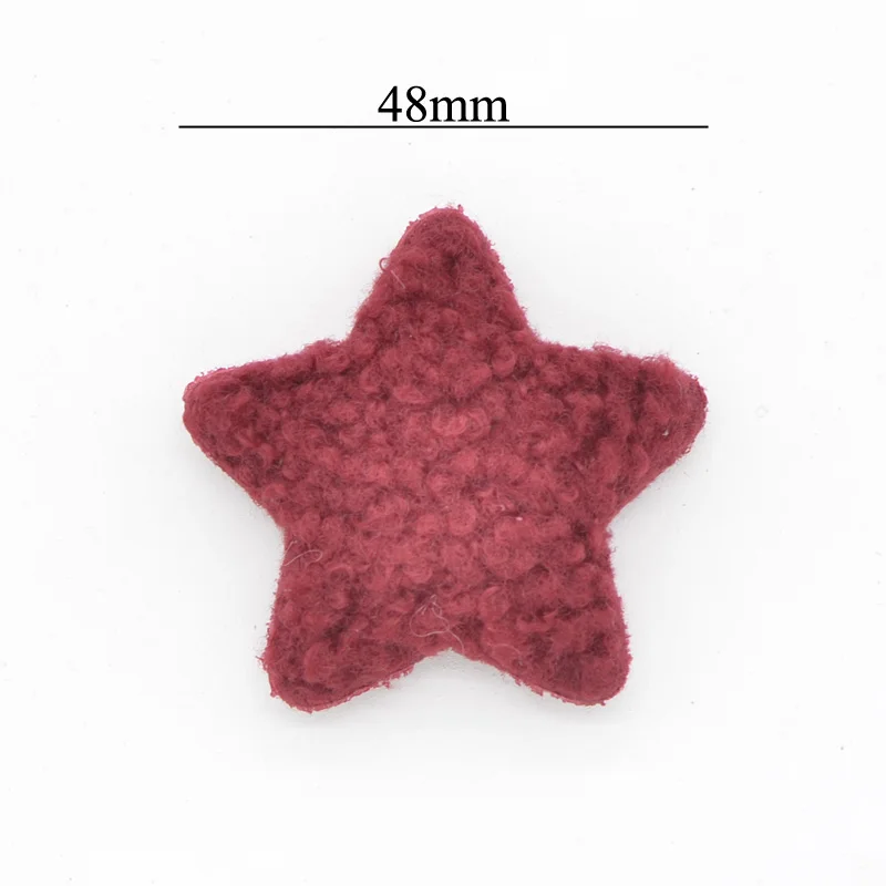 10Pcs Puffy Soft Teddy Plush Padded Patches Star Appliques for DIY Clothes, Crafts, Hat, Bag, Woolen Gloves, Socks Ornament