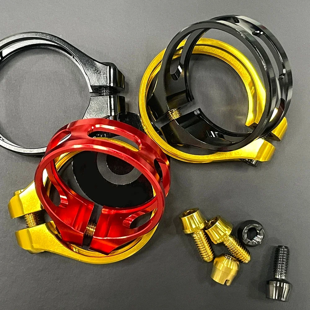 

RYET Superlight Seatpost Clamp CNC Aluminum Alloy 25.4mm to 35mm Adjustable For Mountain Road Bike Seatpost Saddle Fixing