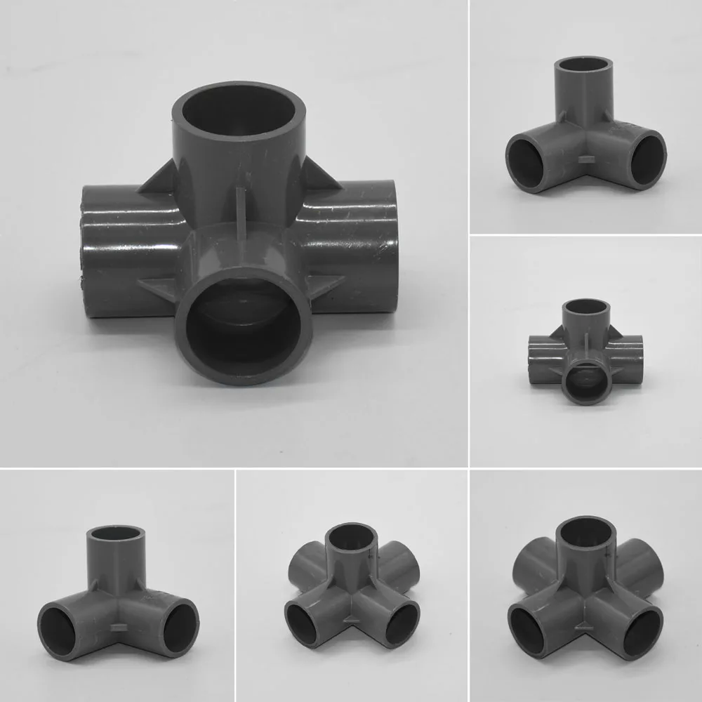 20/25/32mm PVC Pipe Connector Fittings DN15 DN20 DN25 3/4/5-Ways DIY Plastic Water Pipe Coupler Joint Tube Adapter