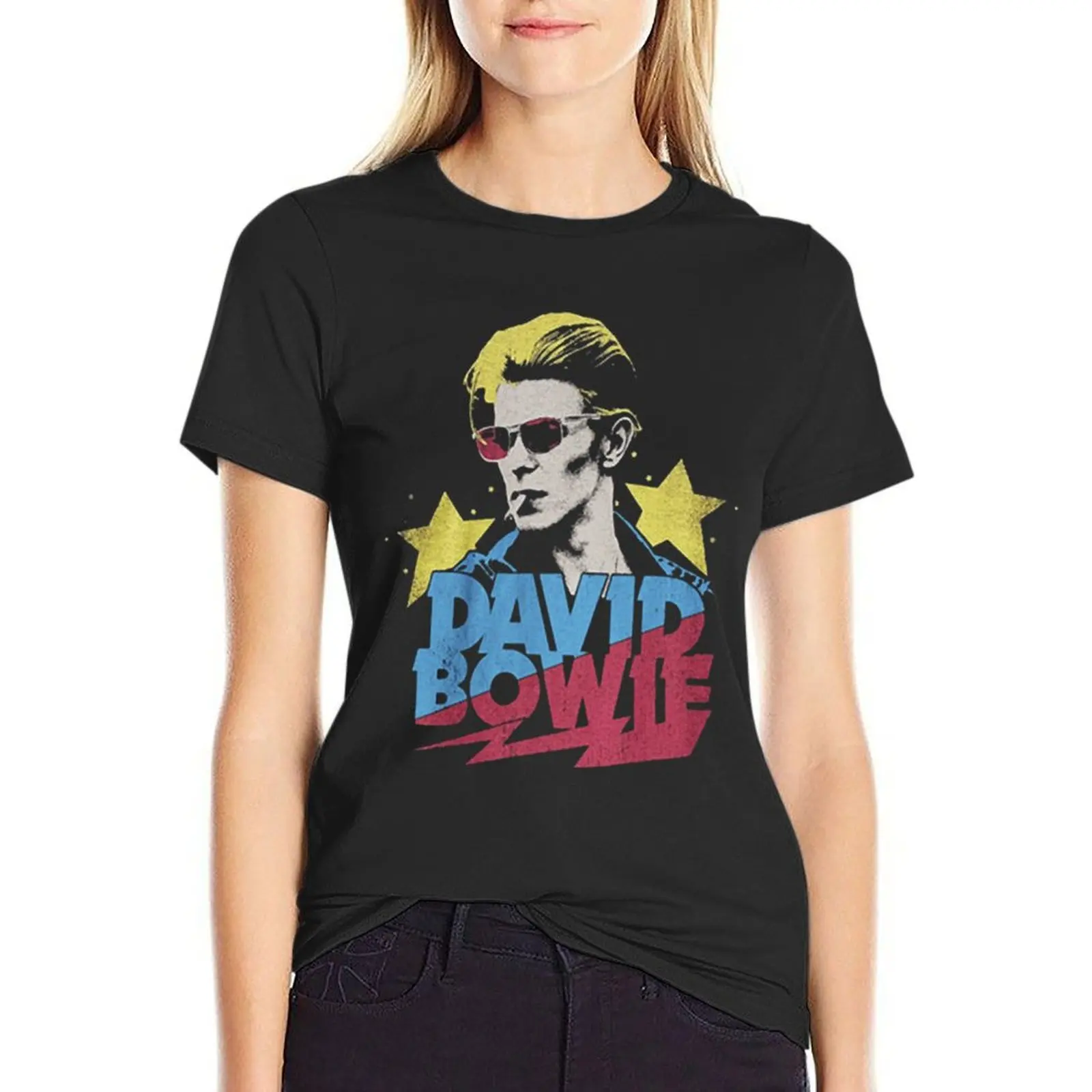

bowie rock T-Shirt new edition lady clothes t-shirts for Women pack