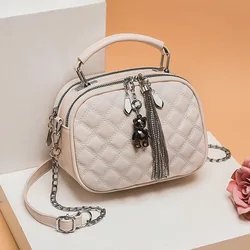 Bag female summer fashion new  women's bag tassel ladies single shoulder crossbody chain small round bag