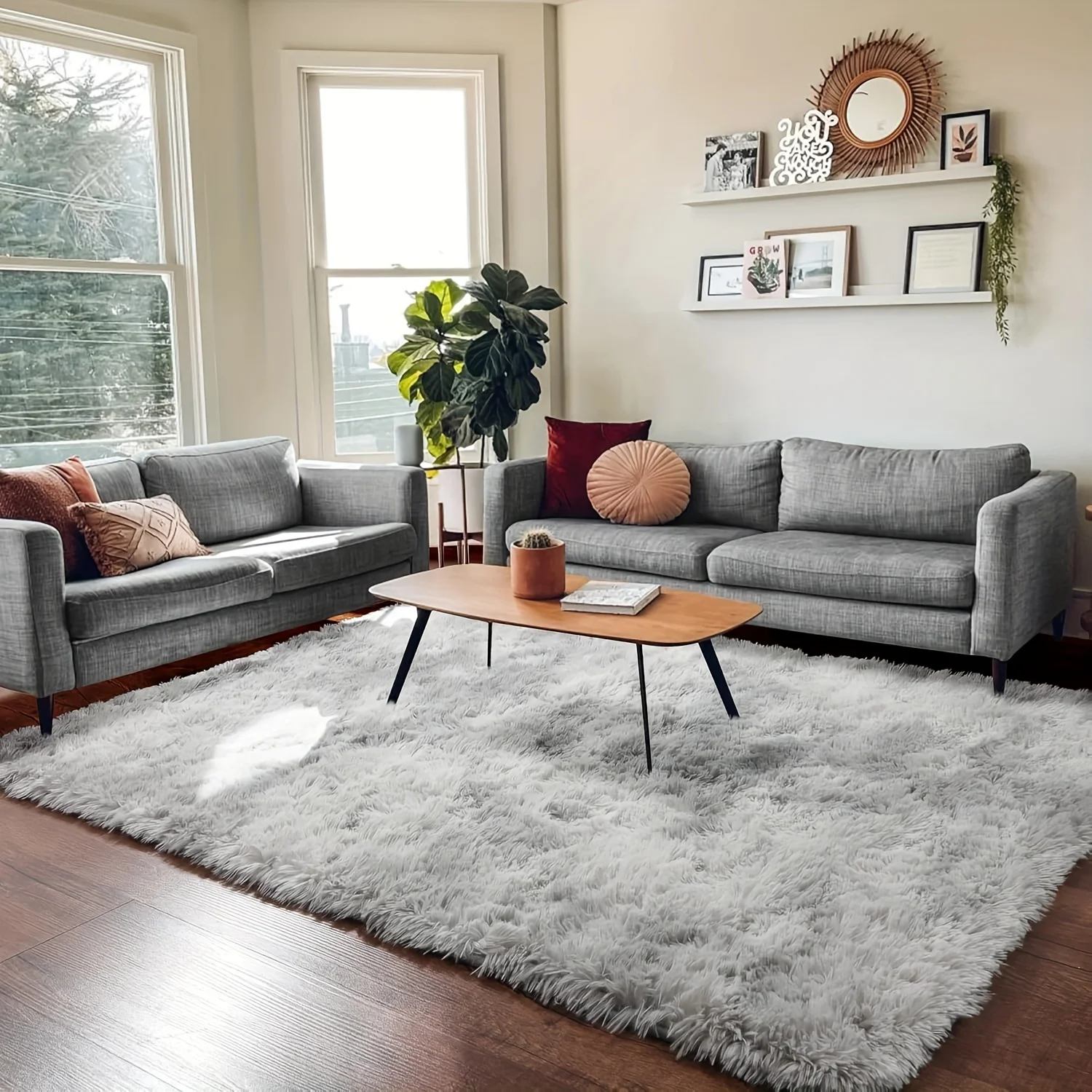 

VIKAMA Tie-Dye Luxurious Wool And Silk Carpet For Living Room, Bedroom, Game Room And Bedside. Soft And Modern Home Decoration
