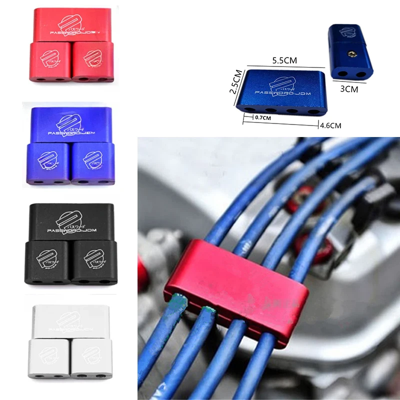 JDM SPW Password Car Spark Plug Electrical Wire Clamp Separator Line Ignition Cable Clip  Auto Decoration 3pcs/pack