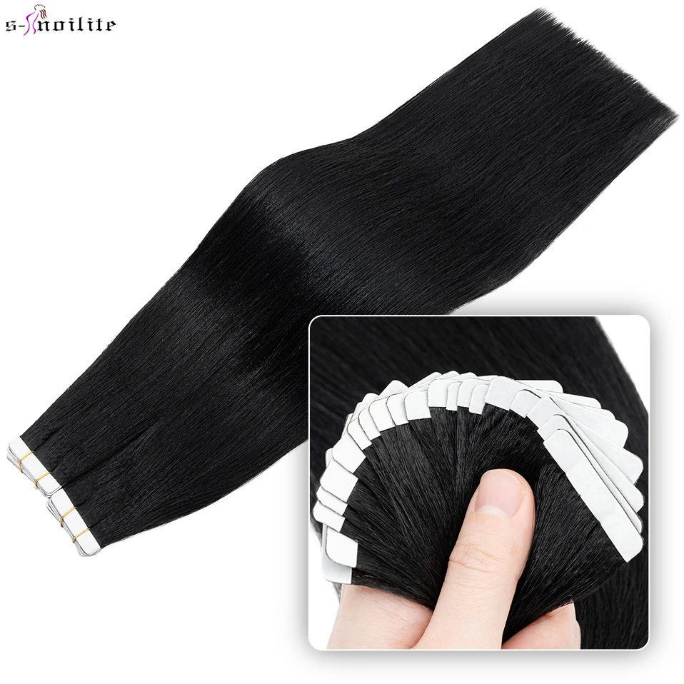 

S-noilite 2,5 г/шт., лента Yaki из человеческих волос, натуральные волосы для наращивания, клейкая бесшовная невидимая Двусторонняя сменная лента для волос