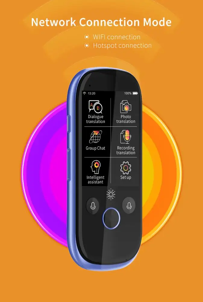 K1 pro-traductor de voz con pantalla de 2,4 pulgadas, máquina de traducción inteligente para viajes de negocios, IA