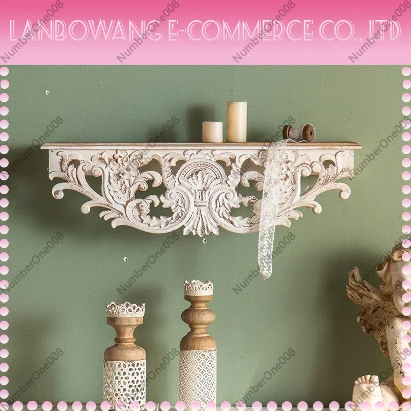 American Vintage Wall Hanging StorageCreative Living Room Decoration Artistic Bedroom ShelfOrganizer Rack Stylish Home Decor
