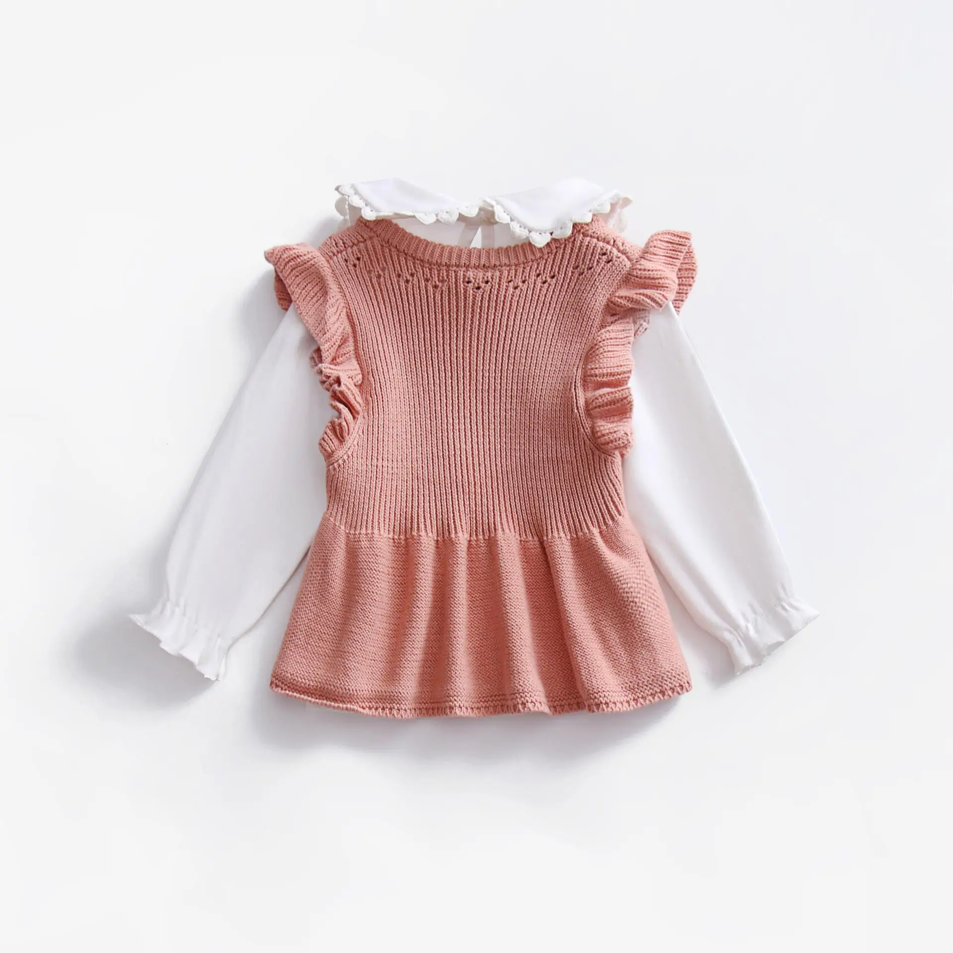 2026 New Girls Vest Cardigan Sleeveless Coat School Kids Cotton Sweater Jacket 1 2 3 4 5 6 Years Old Kids Clothes