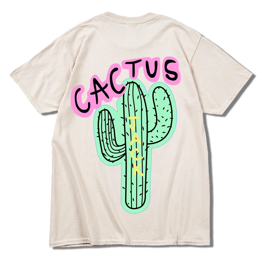 Astroworld Tour Short Sleeve Cactus Jack Net Kanye West Men's and Women's Loose Hip Hop Short Sleeve T-shirt Swag tshirt